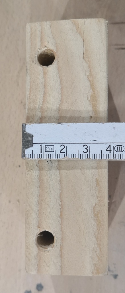 Fräszirkel Löcher für Gewindestangen gebohrt