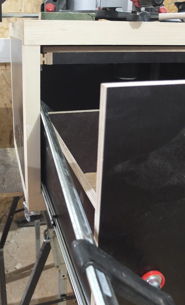Untergestell Montage Schublade Frontplatte